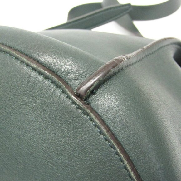 CELINE Khaki Leather Shoulder Bag - Picture 5 of 16